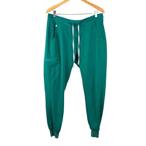 FIGS Green Zamora High Waisted Jogger Scrub Pants - L - Picture 1 of 5